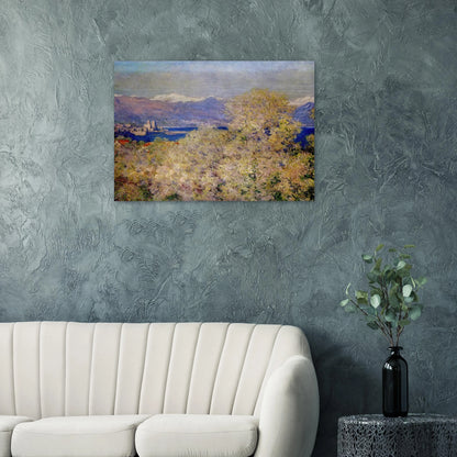 Antibes - View of the Salis Gardens - claude monet Brushed Aluminum Print - 70x100 cm / 28x40 inches | claude monet Aluminum Print | claude monet Prints