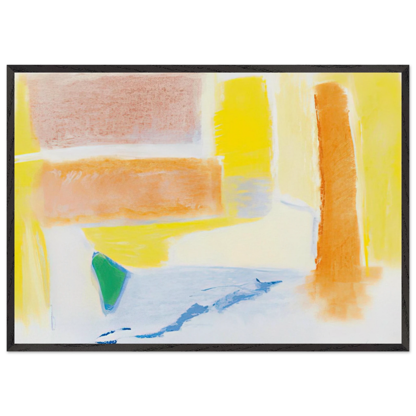 UNTITLED 1996 - Esteban Vicente Framed Art Print – Black Wooden Frame - Default Title - -Framed Art Print