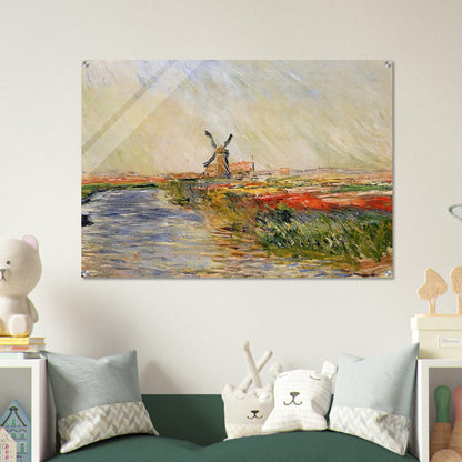 Tulip Field in Holland - claude monet Acrylic Print - 70x100 cm / 28x40″ inches