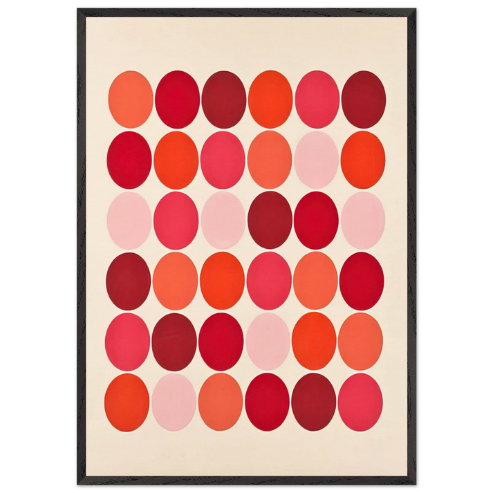 Red - 1966 - Thomas Downing 70x100 cm / 28x40 inches Framed Art Print – Black Wooden Frame