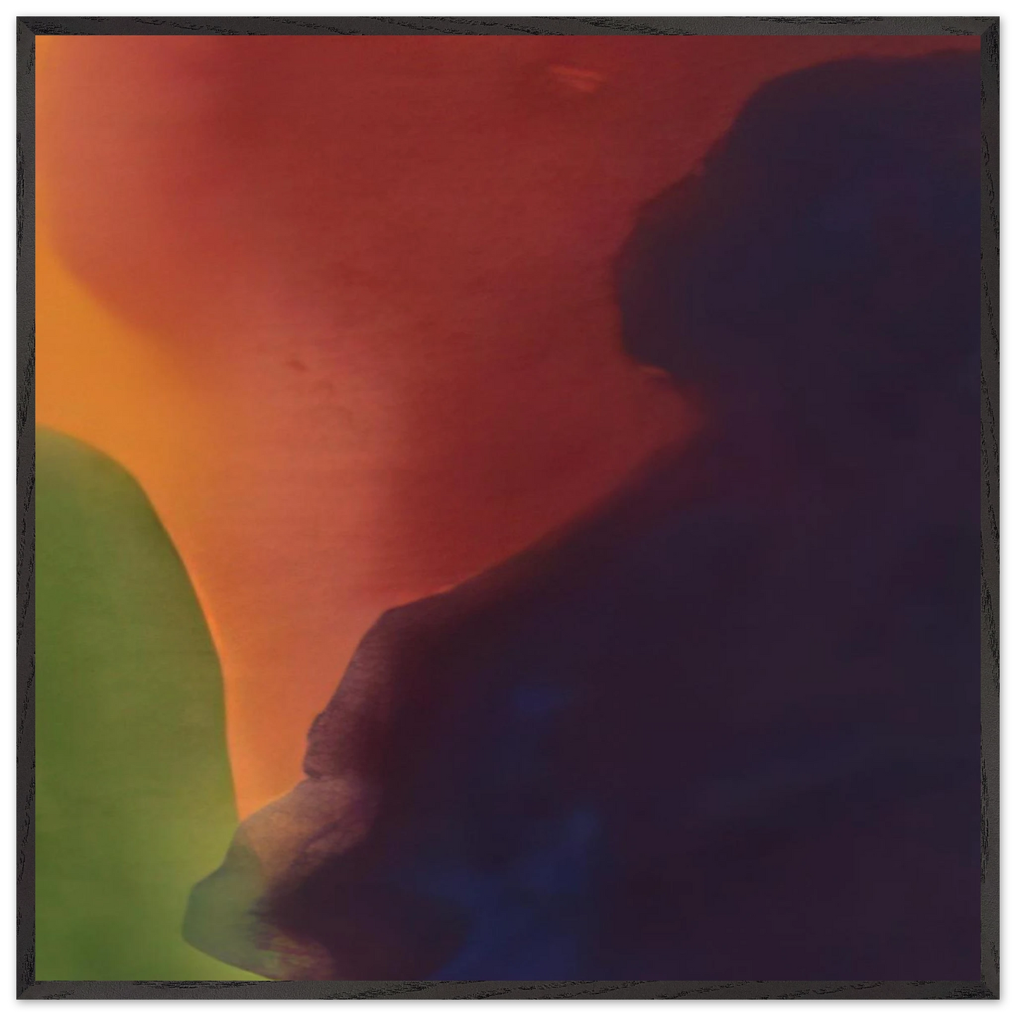 Helen Frankenthaler - Blue Atmosphere III - 1963 Wall art - 40x60 cm / 16x24 inches - Premium Wooden Framed Poster With Fine Art Paper - White frame