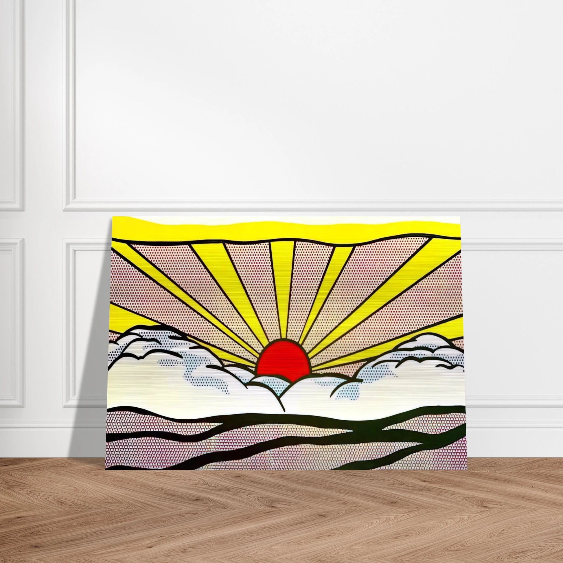 SUNRISE 1965 - Roy Lichtenstein Brushed Aluminum Print - 70x100 cm / 28x40 inches | Roy Lichtenstein Aluminum Print | Roy Lichtenstein Prints