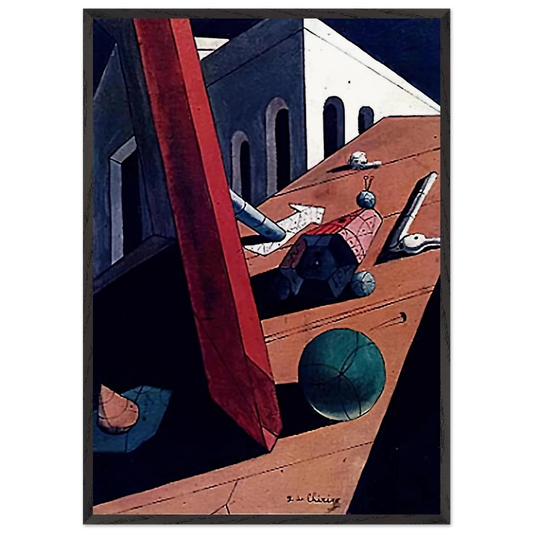 THE EVIL GENIUS OF A KING 1915 - Giorgio de Chirico Framed Art Print – Black Wooden Frame - Default Title - -Framed Art Print