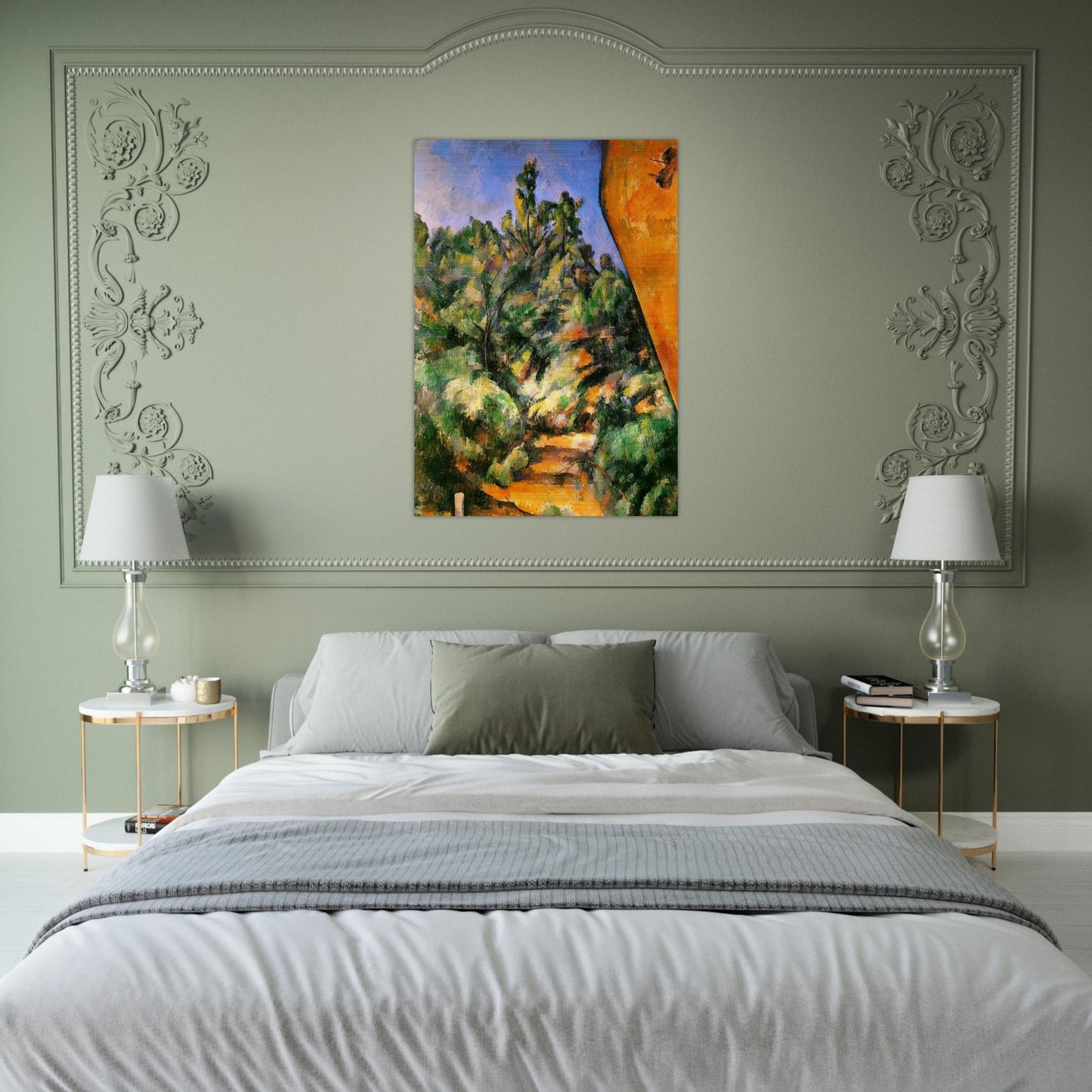 Bibemus. The Red Rock - Paul Cézanne Brushed Aluminum Print - 70x100 cm / 28x40 inches | Paul Cézanne Aluminum Print | Paul Cézanne Prints