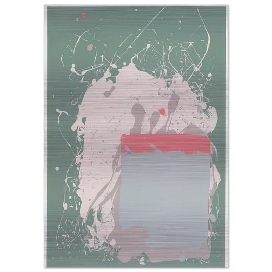 Grey  Blue on Green - 1971 - John Hoyland Brushed Aluminum Print - 70x100 cm / 28x40 inches | John Hoyland Aluminum Print | John Hoyland Prints