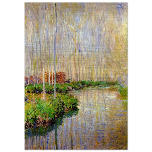 The River Epte - claude monet Brushed Aluminum Print - 70x100 cm / 28x40 inches | claude monet Aluminum Print | claude monet Prints