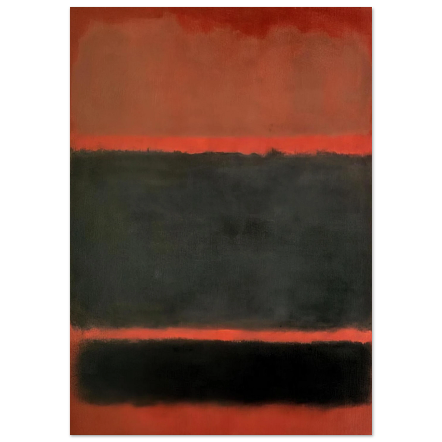 Mark Rothko - No.20 - 1957 Wall Art - 21x29.7 cm / 8x12" - Premium Wooden Framed Poster With Fine Art Paper - White frame
