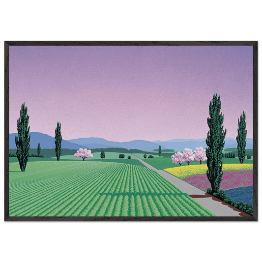 Farmlands - Hiroshi Nagai Framed Art Print – Black Wooden Frame - Default Title - -Framed Art Print
