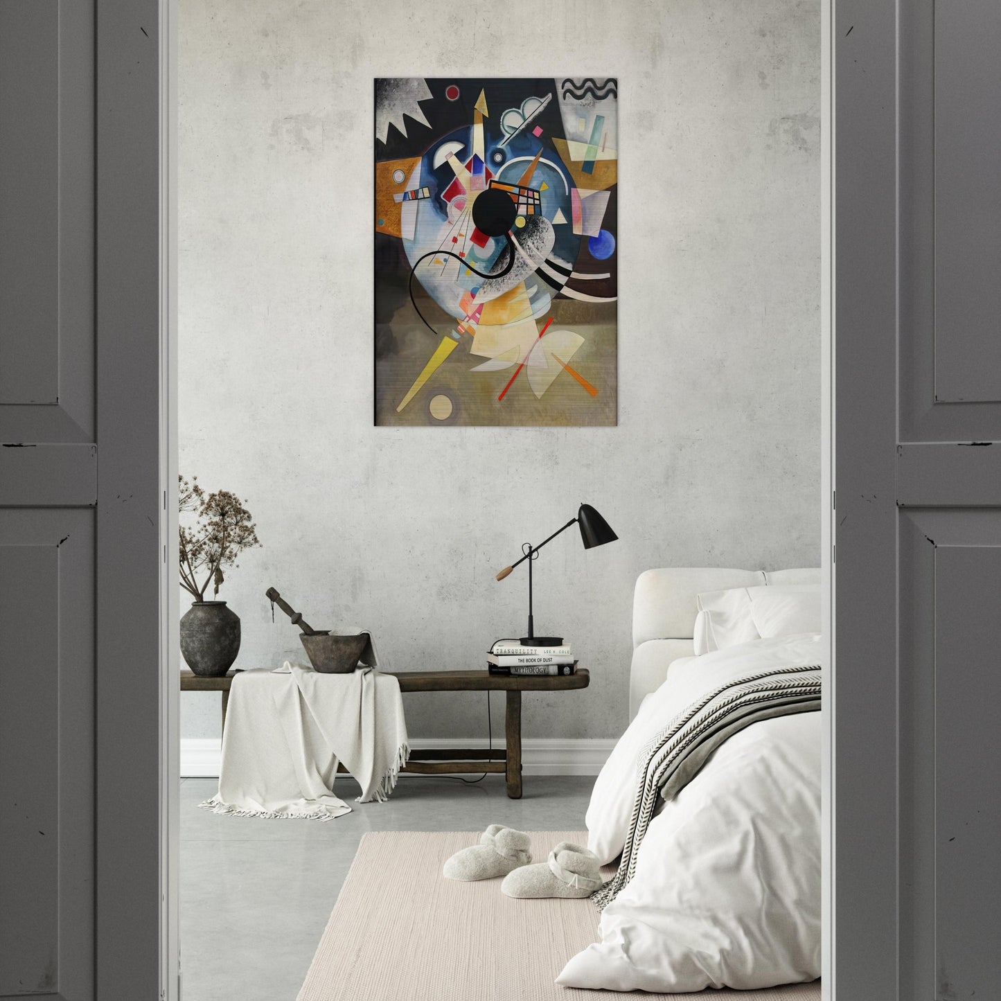 A CENTRE 1924 - Wassily Kandinsky Brushed Aluminum Print - 70x100 cm / 28x40 inches | Wassily Kandinsky Aluminum Print | Wassily Kandinsky Prints