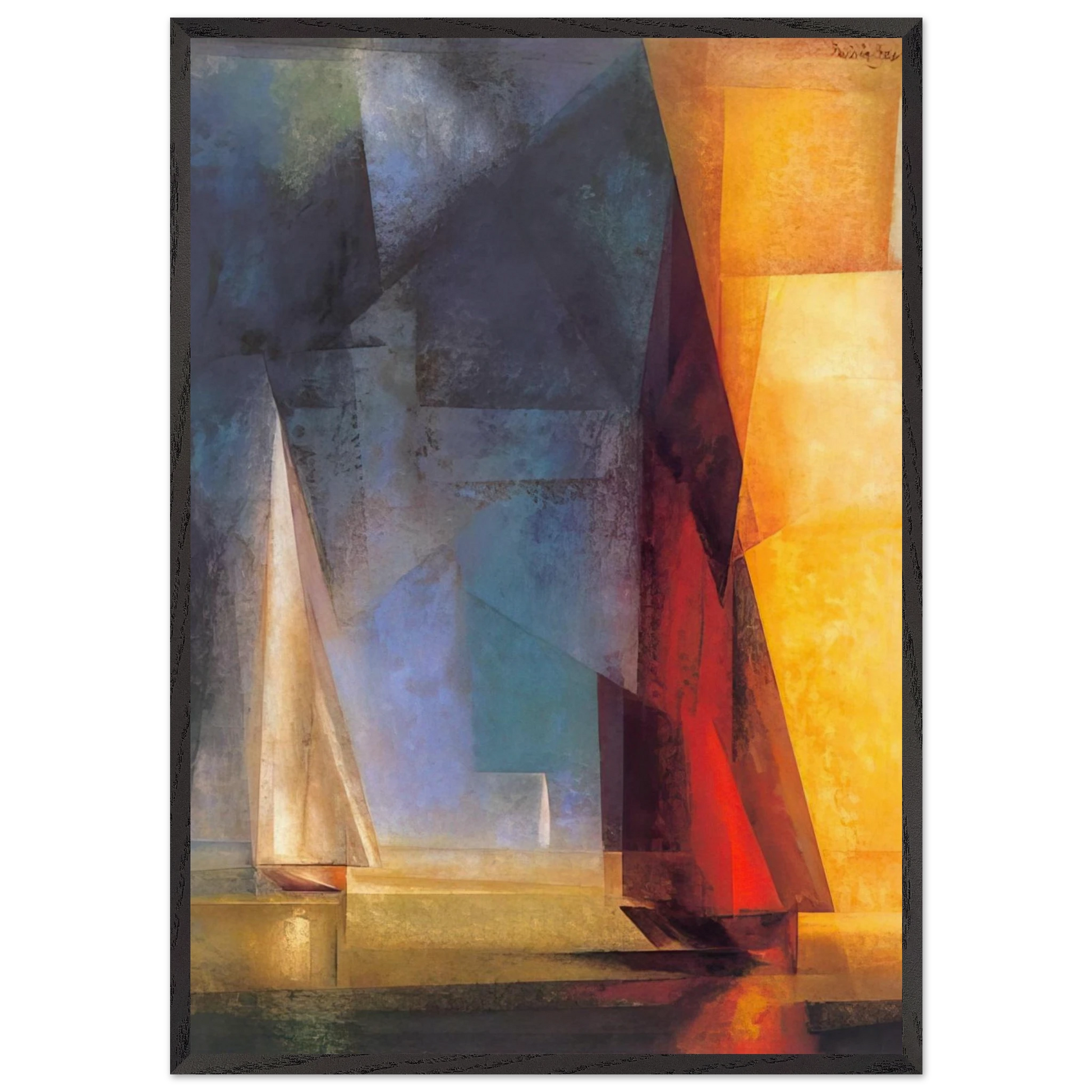 STILLER TAG AM MEER III 1929 - Lyonel Feininger Framed Art Print – Black Wooden Frame - Default Title - -Framed Art Print