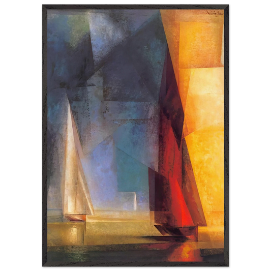 STILLER TAG AM MEER III 1929 - Lyonel Feininger Framed Art Print – Black Wooden Frame - Default Title - -Framed Art Print
