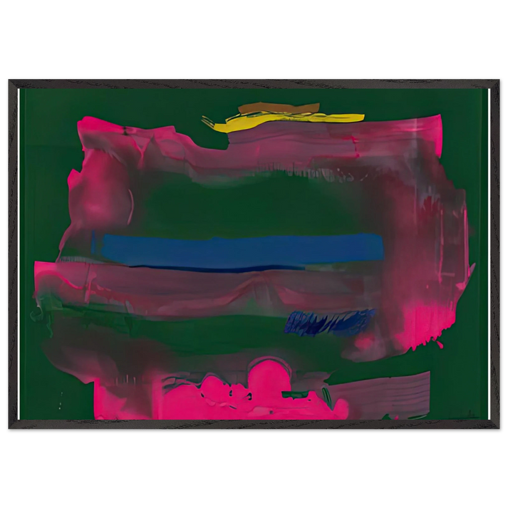 Reef 1991- - Helen Frankenthaler 70x100 cm / 28x40 inches Framed Art Print – Black Wooden Frame