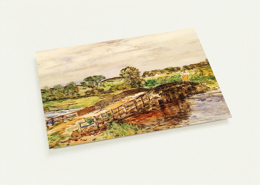 Bridge at Old Lyme 02 By Childe Hassam Pack of 10 Post Cards | Childe Hassam Post Cards | A6 (10.5 x 14.8 cm) - 4.1 x 5.8 inches