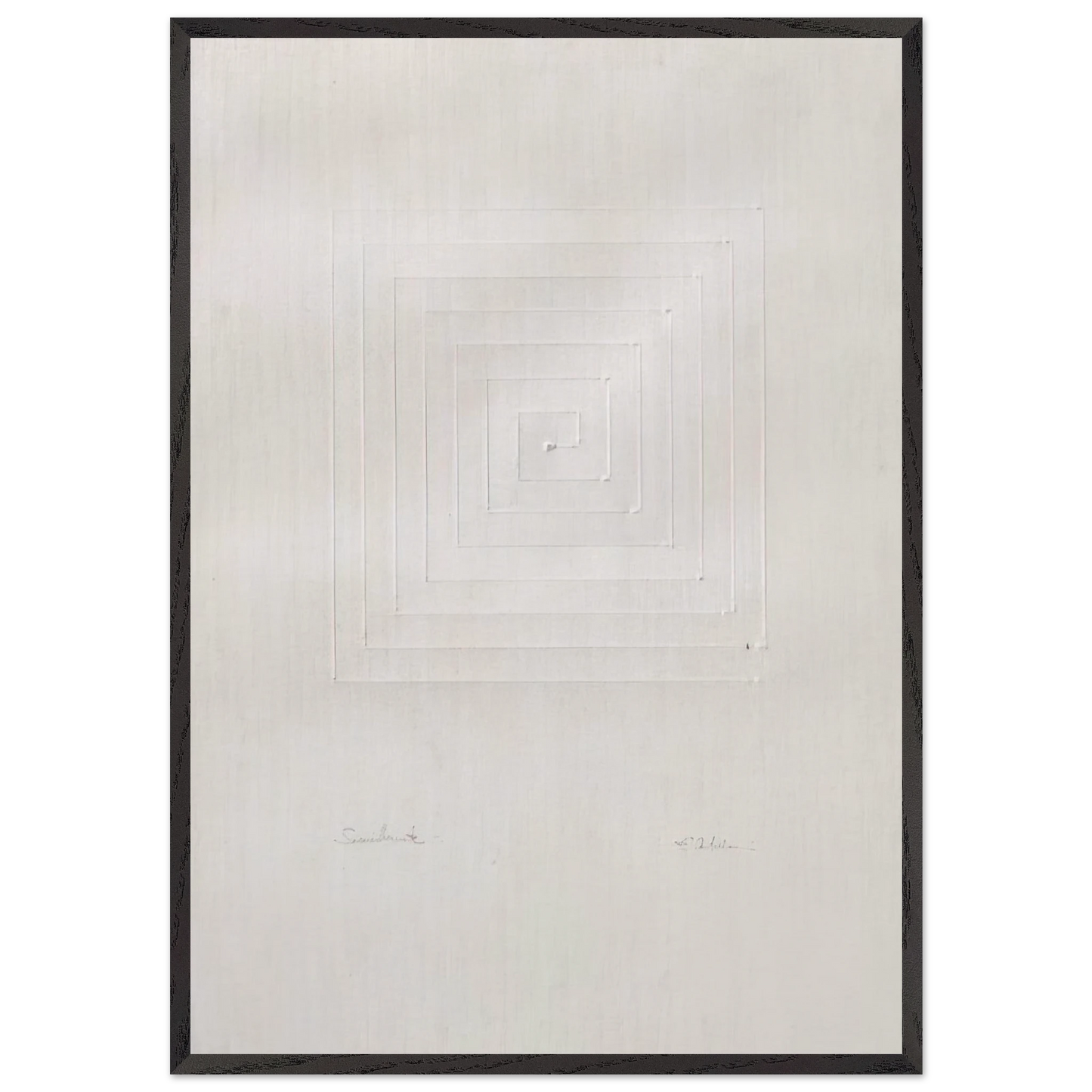 Similmente - Spatialism - Enrico Castellani Framed Art Print – Black Wooden Frame - Default Title - -Framed Art Print