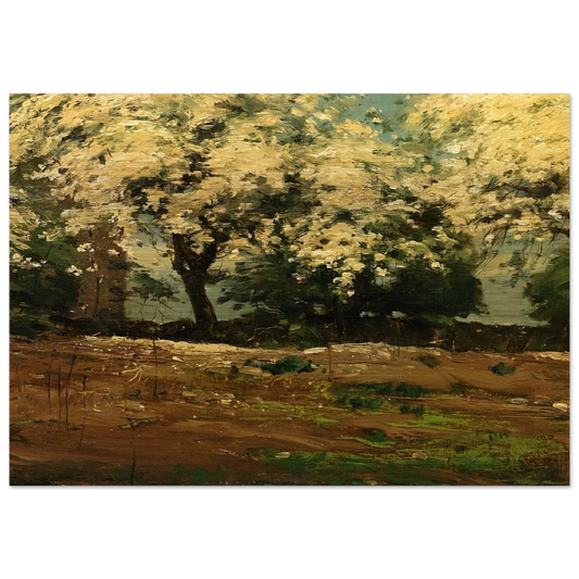 Blossoms - Childe Hassam Brushed Aluminum Print - 70x100 cm / 28x40 inches | Childe Hassam Aluminum Print | Childe Hassam Prints