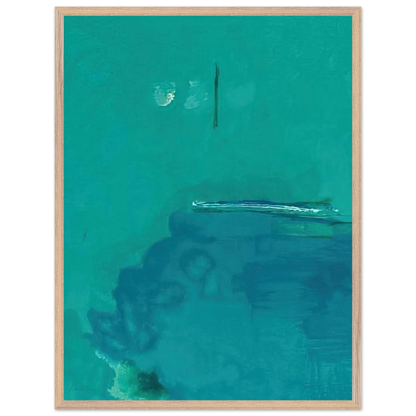 Helen Frankenthaler - Contentment Island - 2004 Wall art - 45x60 cm / 18x24 inches - Premium Wooden Framed Poster With Fine Art Paper - Wood frame