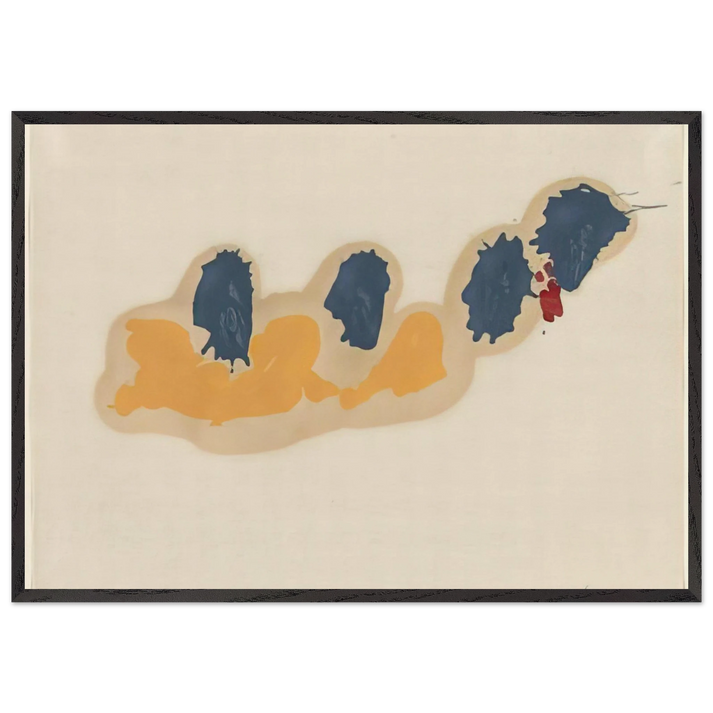 April IV - 1960 - Helen Frankenthaler 70x100 cm / 28x40 inches Framed Art Print – Black Wooden Frame