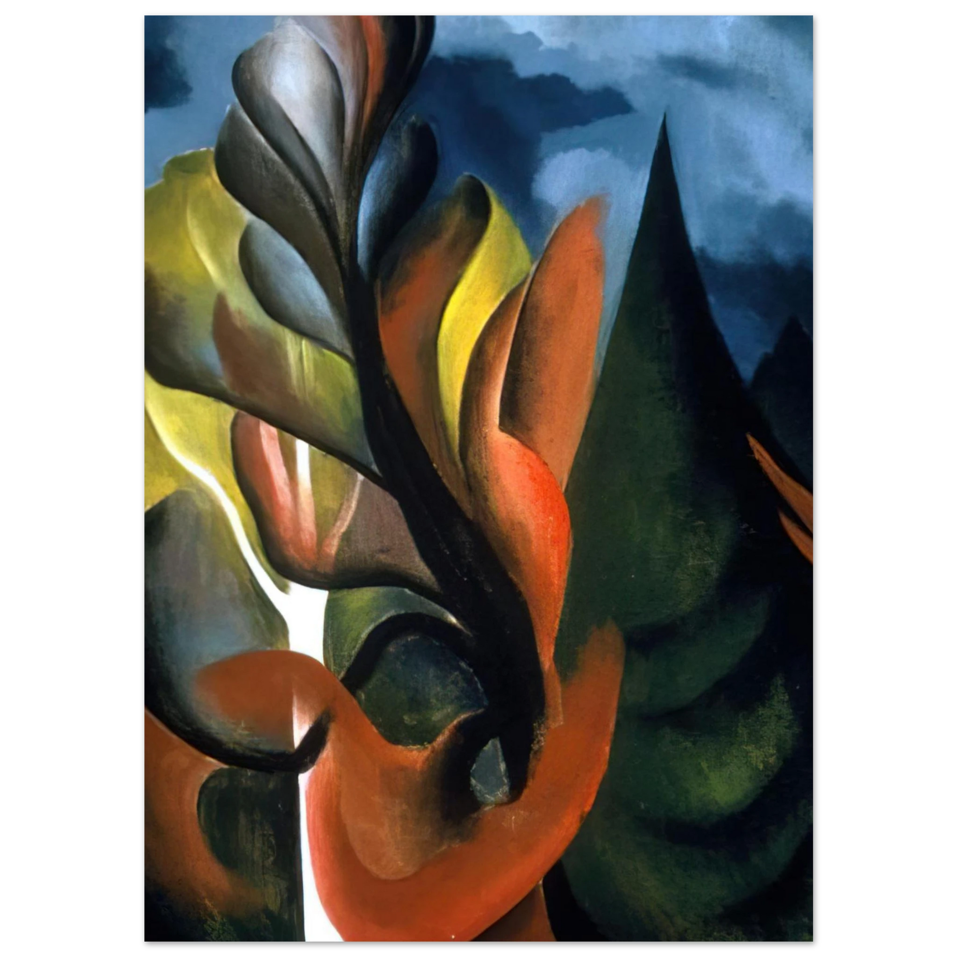 Georgia O'Keeffe - Maple and Cedar, Lake George Fine Art Poster - 40x60 cm / 16x24 inches