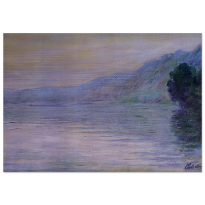 The Seine at Port-Villez, Blue Effect - claude monet Brushed Aluminum Print - 70x100 cm / 28x40 inches | claude monet Aluminum Print | claude monet Prints