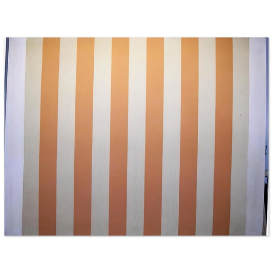 Daniel Buren - Peinture acrylique blanche sur tissu rayé blanc et orange - 1967 Fine Art Poster - Default Title