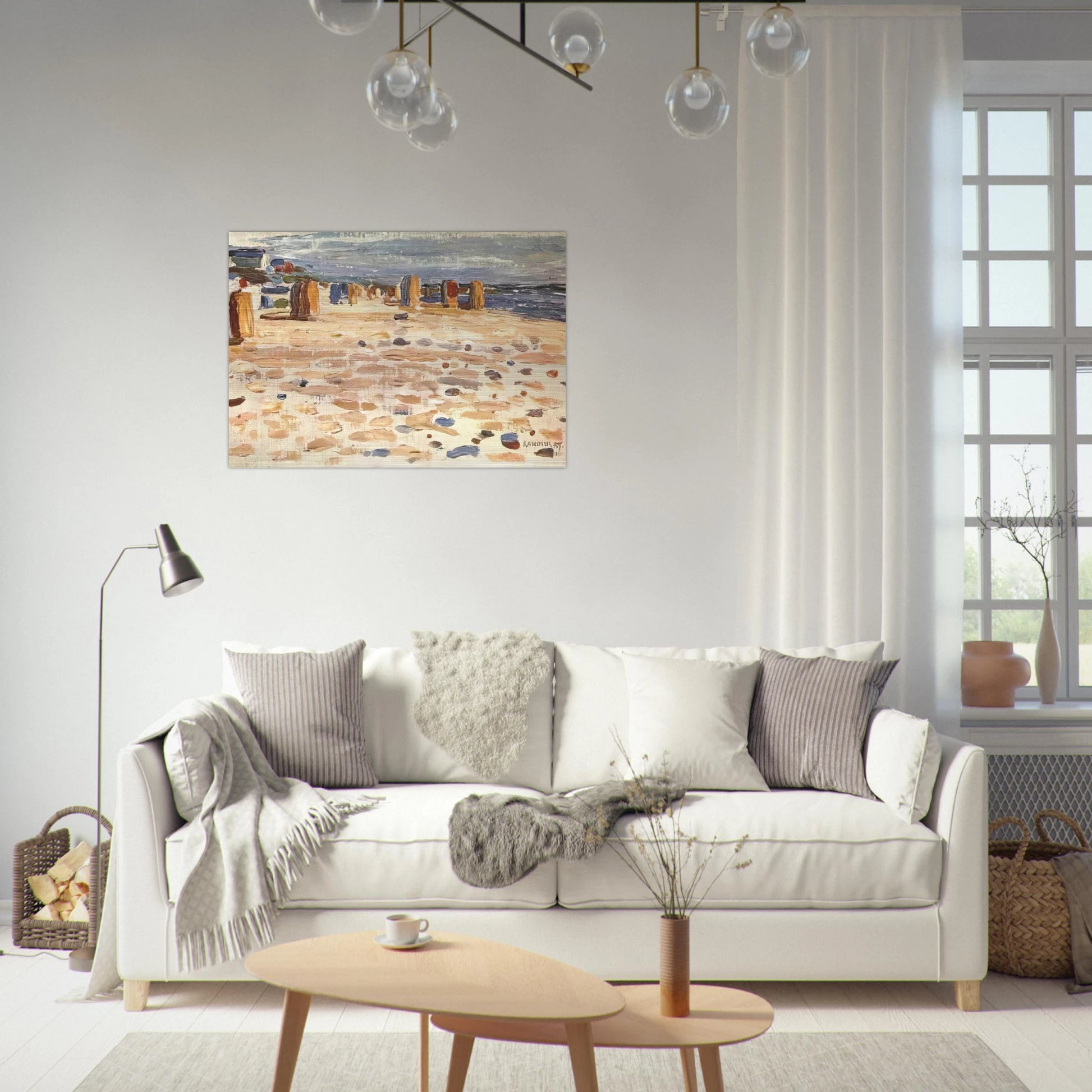 BEACH BASKETS IN HOLLAND 1904 - Wassily Kandinsky Brushed Aluminum Print - 70x100 cm / 28x40 inches | Wassily Kandinsky Aluminum Print | Wassily Kandinsky Prints