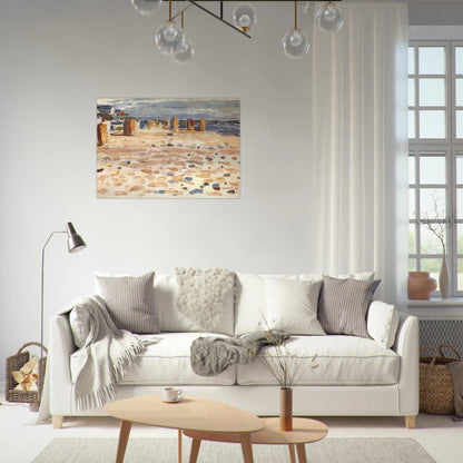 BEACH BASKETS IN HOLLAND 1904 - Wassily Kandinsky Brushed Aluminum Print - 70x100 cm / 28x40 inches | Wassily Kandinsky Aluminum Print | Wassily Kandinsky Prints