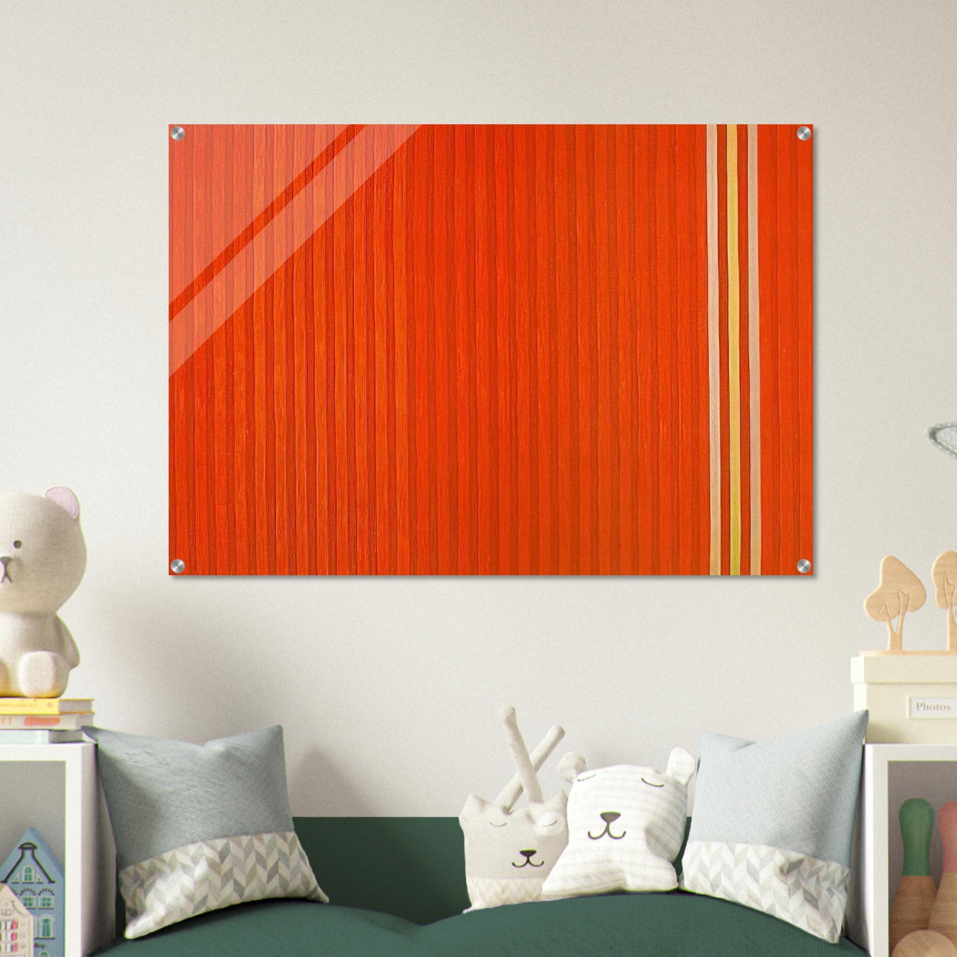 Red Devil - 1959 - Gene Davis Acrylic Print - 70x100 cm / 28x40″ inches | Gene Davis Wall Art | Gene Davis Prints