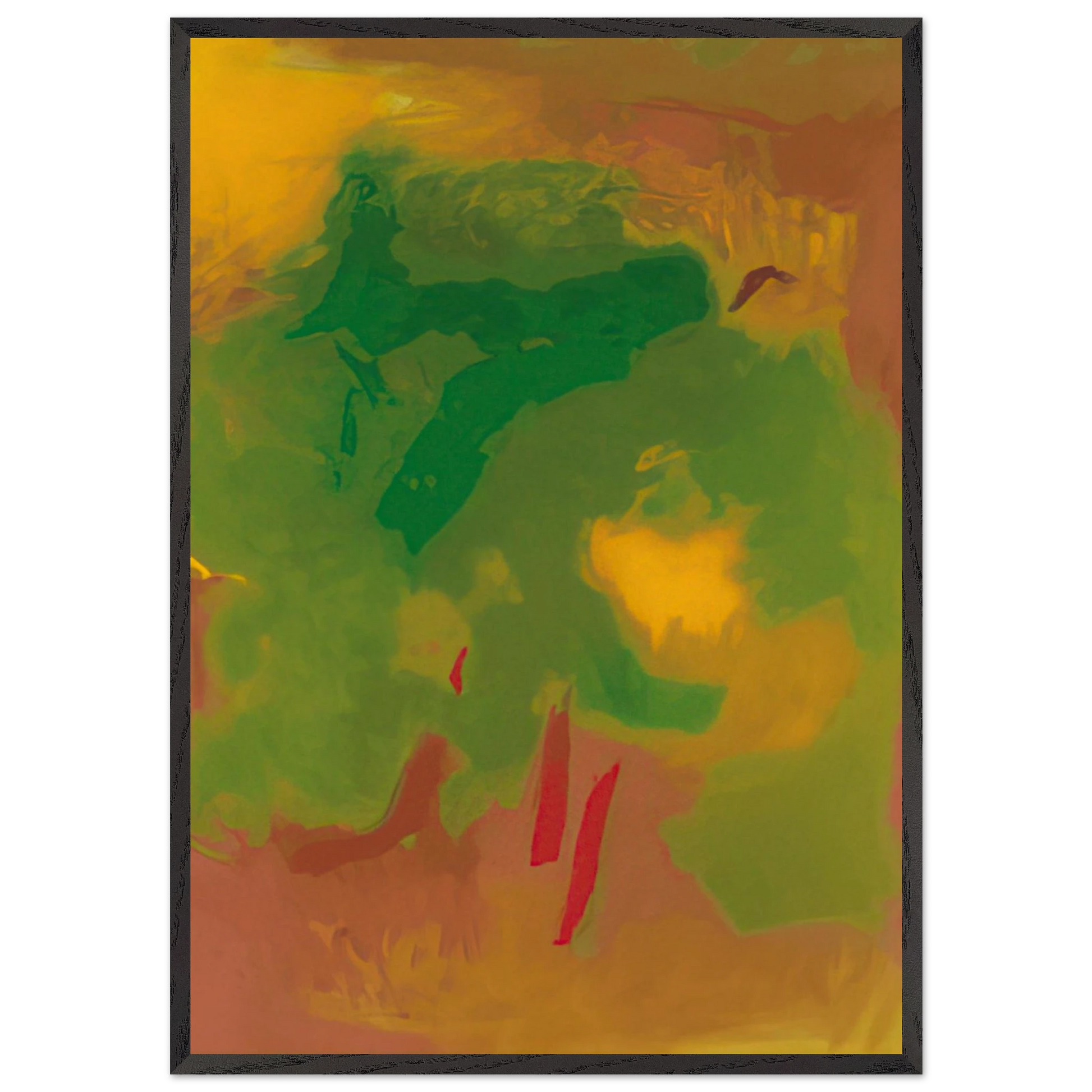 VISION 1991 - Esteban Vicente Framed Art Print – Black Wooden Frame - Default Title - -Framed Art Print