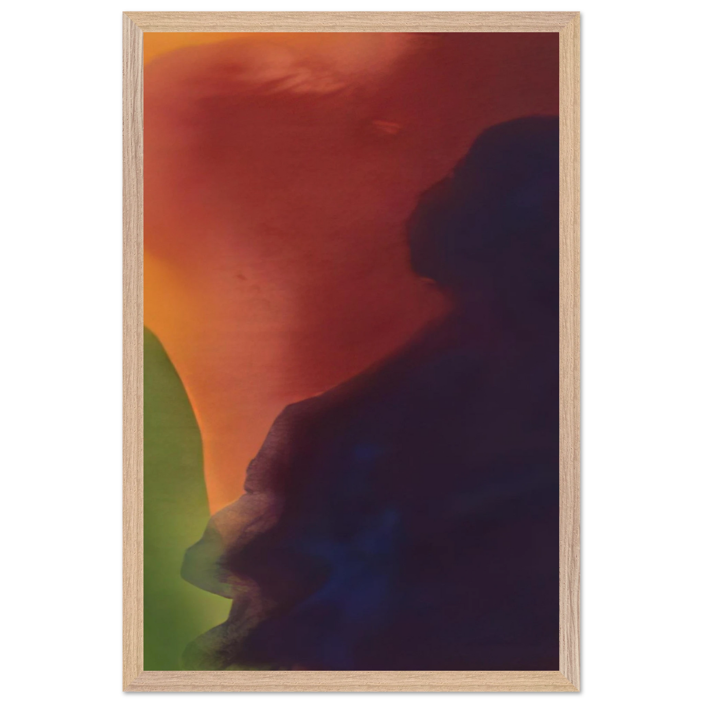 Helen Frankenthaler - Blue Atmosphere III - 1963 Wall art - 20x25 cm / 8x10 inches - Premium Wooden Framed Poster With Fine Art Paper - Black frame