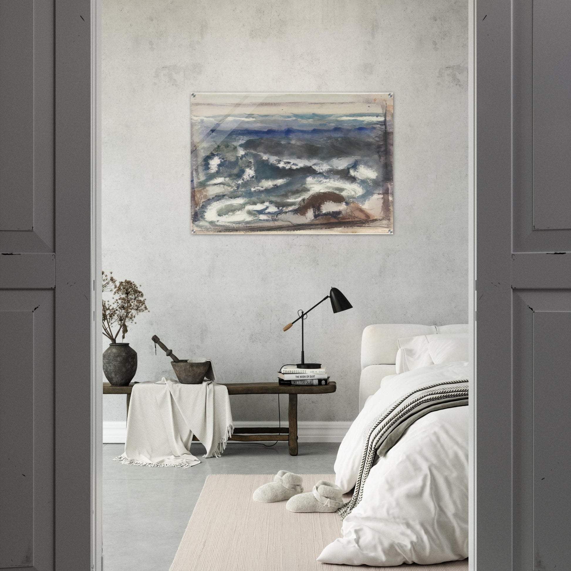 The Sea - 1923 - John Marin Acrylic Print - 70x100 cm / 28x40″ inches | John Marin Wall Art | John Marin Prints