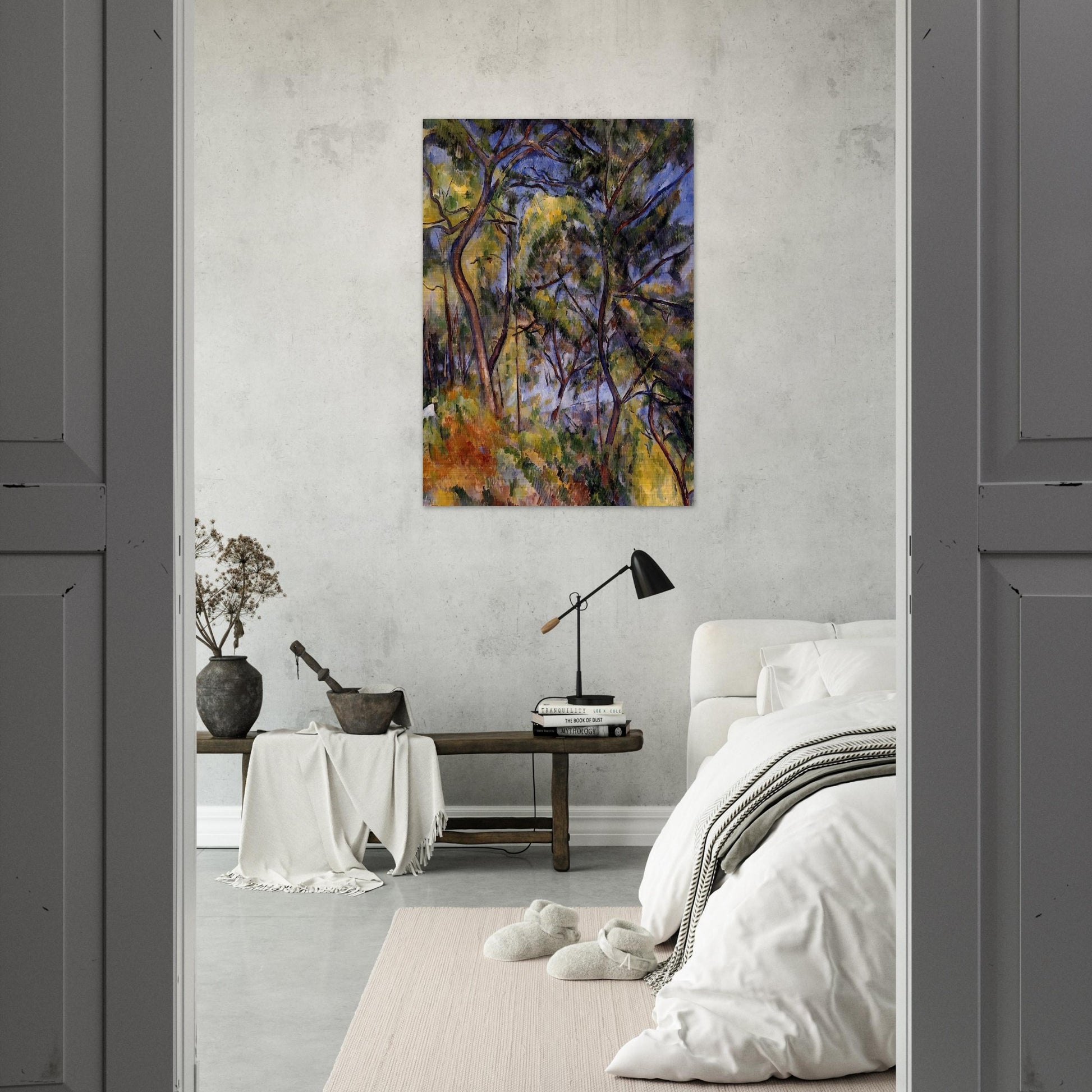 Forest - Paul Cézanne Brushed Aluminum Print - 70x100 cm / 28x40 inches | Paul Cézanne Aluminum Print | Paul Cézanne Prints