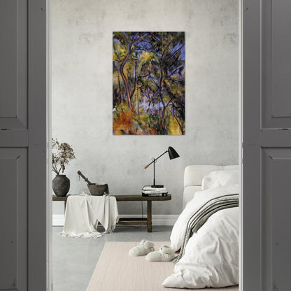 Forest - Paul Cézanne Brushed Aluminum Print - 70x100 cm / 28x40 inches | Paul Cézanne Aluminum Print | Paul Cézanne Prints