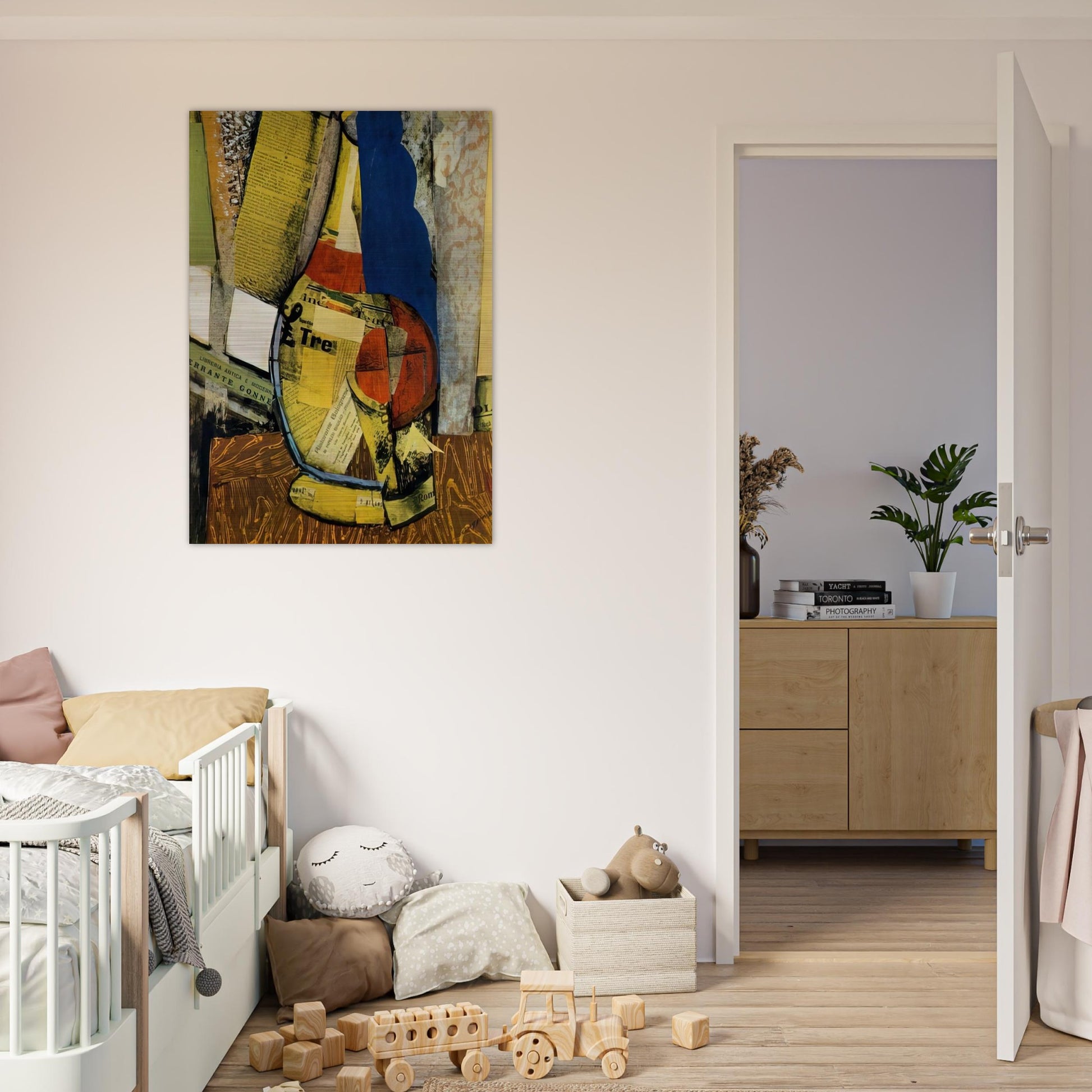 FIASCO E BICCHIERE - Carlo Carra Brushed Aluminum Print - 70x100 cm / 28x40 inches | Carlo Carra Aluminum Print | Carlo Carra Prints