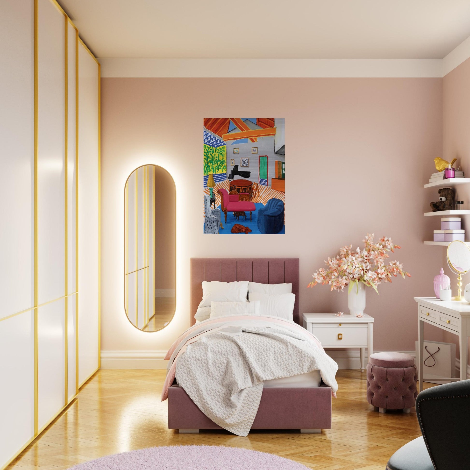 David Hockney - David Hockney Brushed Aluminum Print - 70x100 cm / 28x40 inches | David Hockney Aluminum Print | David Hockney Prints