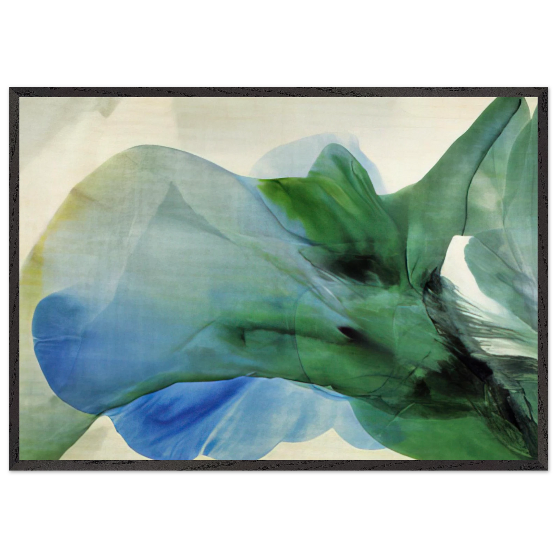 Phenomena Kwan Yin - 1969 - Paul Jenkins Framed Art Print – Black Wooden Frame - Default Title - -Framed Art Print