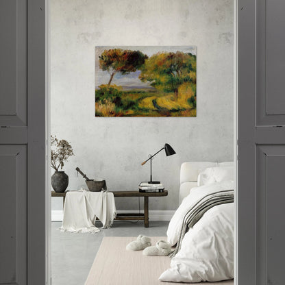 Breton Landscape Trees and Moor - Pierre-Auguste Renoir Brushed Aluminum Print - 70x100 cm / 28x40 inches | Pierre-Auguste Renoir Aluminum Print | Pierre-Auguste Renoir Prints