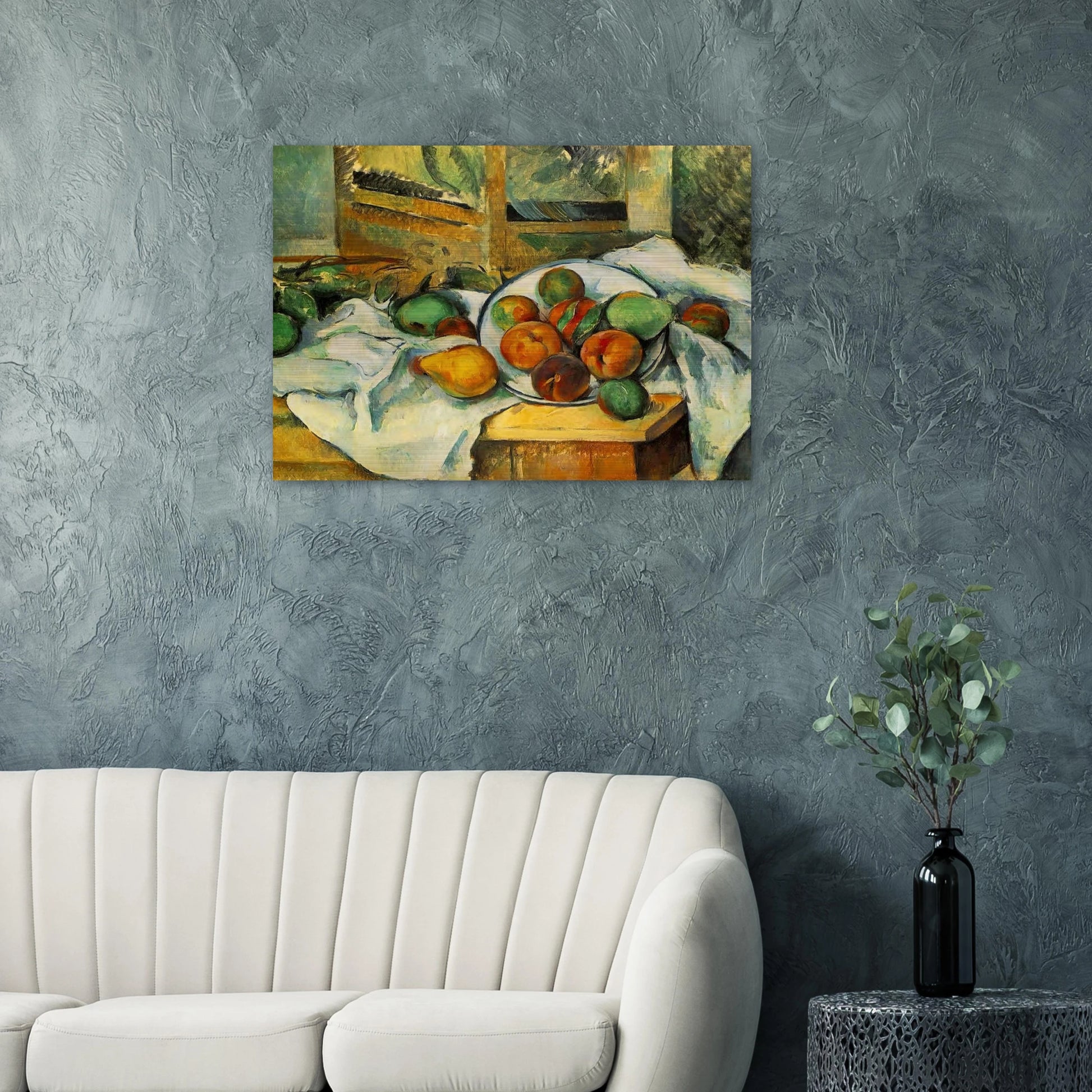 Table, Napkin and Fruit - Paul Cézanne Brushed Aluminum Print - 70x100 cm / 28x40 inches | Paul Cézanne Aluminum Print | Paul Cézanne Prints