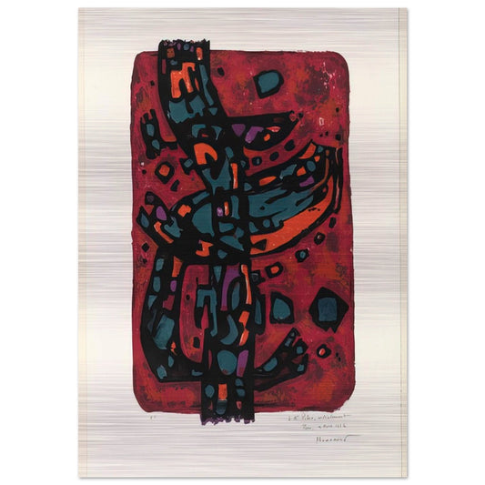 Living Flame - 1954 - Alfred Manessier Brushed Aluminum Print - 70x100 cm / 28x40 inches | Alfred Manessier Aluminum Print | Alfred Manessier Prints