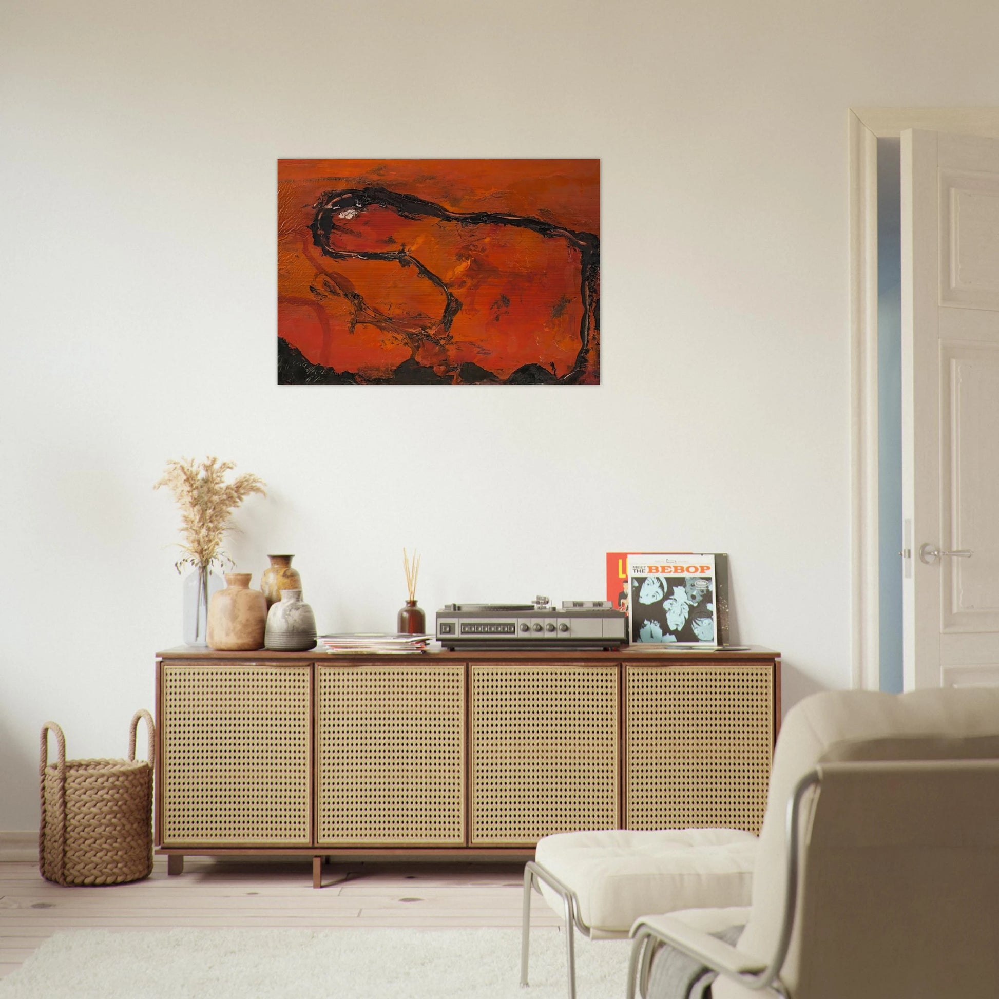 Pega - 1964 - Emil Schumacher Brushed Aluminum Print - 70x100 cm / 28x40 inches | Emil Schumacher Aluminum Print | Emil Schumacher Prints