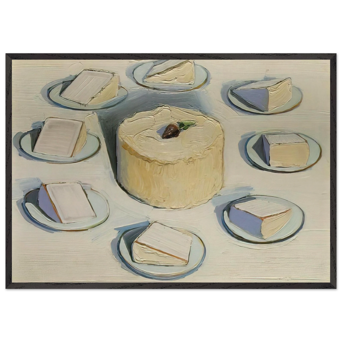Around the Cake - 1962 - Wayne Thiebaud Framed Art Print – Black Wooden Frame - Default Title - -Framed Art Print