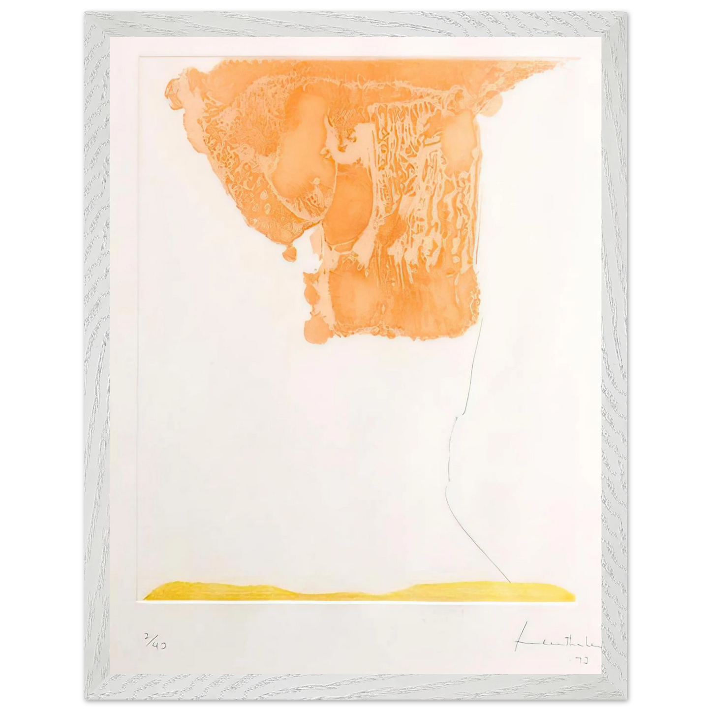 Helen Frankenthaler - Pranzo Italiano - 1973 Wall art - 20x25 cm / 8x10 inches - Premium Wooden Framed Poster With Fine Art Paper - Wood frame