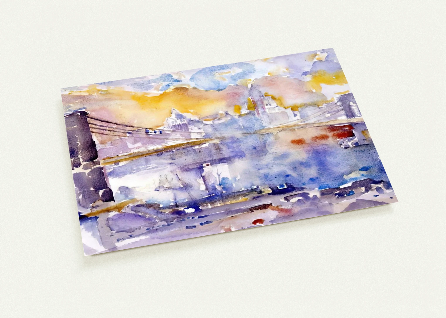 Brooklyn Bridge - 1912 By John Marin Pack of 10 Post Cards | John Marin Post Cards | A6 (10.5 x 14.8 cm) - 4.1 x 5.8 inches