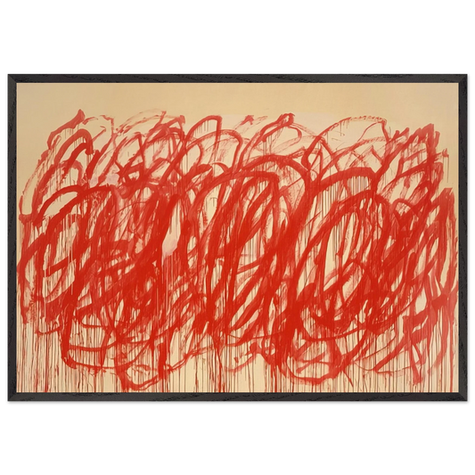 Untitled  Bacchus  - Cy Twombly Framed Art Print – Black Wooden Frame - Default Title - -Framed Art Print