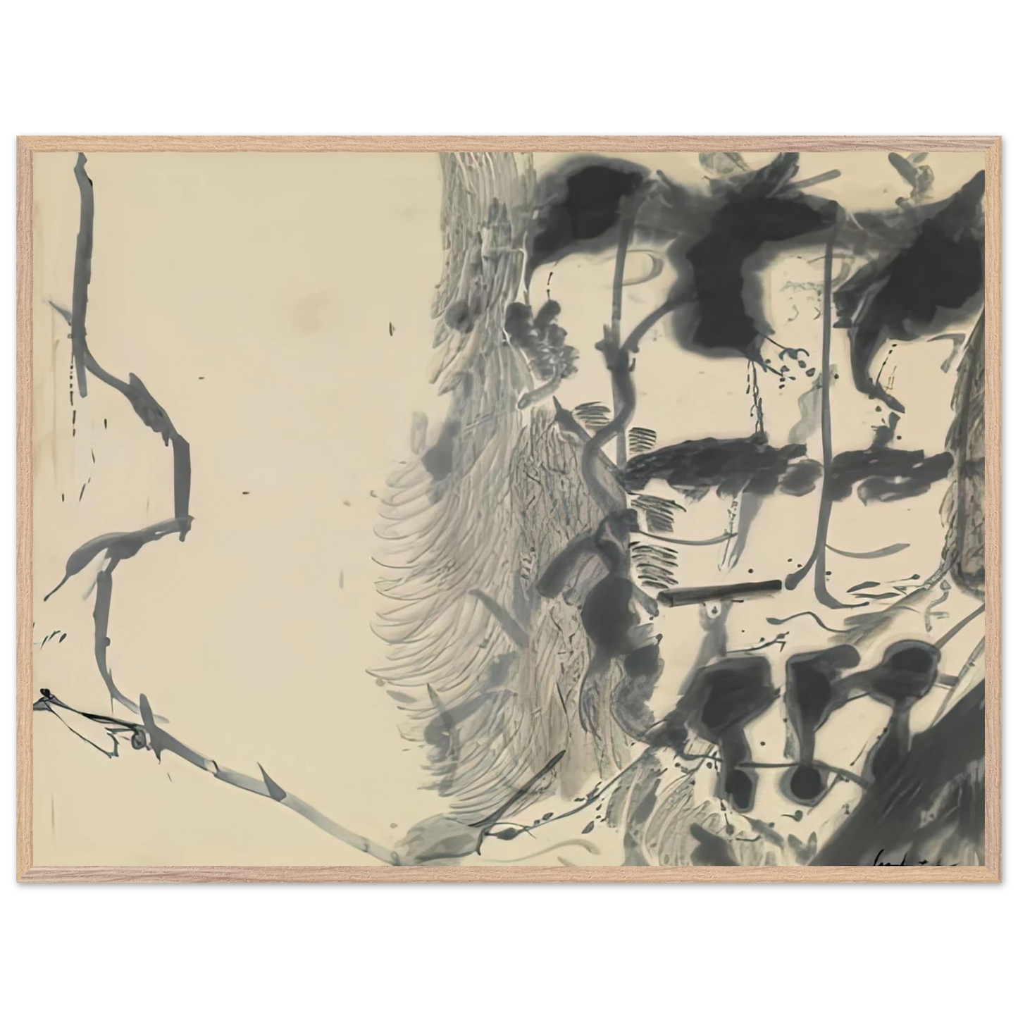 Helen Frankenthaler - New York Bamboo, 1957- Wall Art - 60x80 cm / 24x32 inches - Fine Art Poster - -