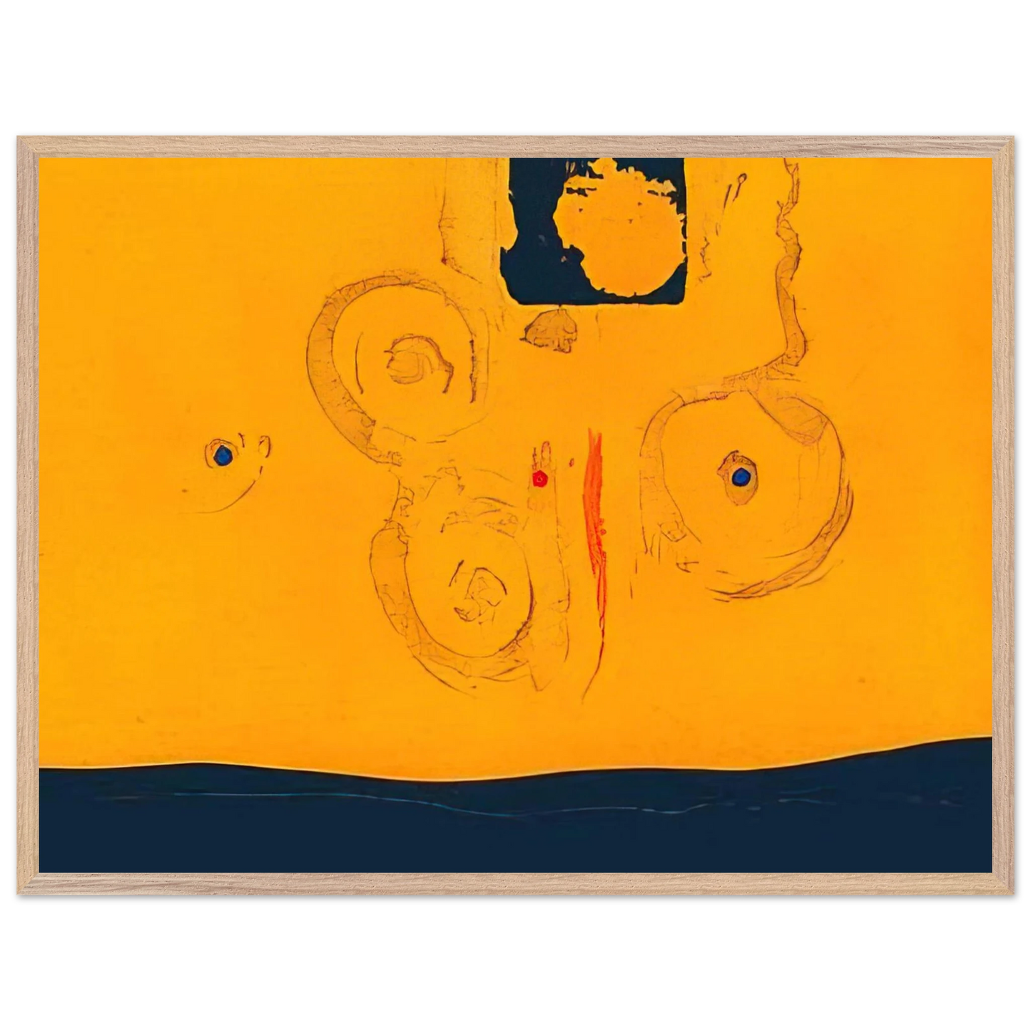 Helen Frankenthaler - Plaza Real - 1988 Wall art - A3 (29.7 x 42  cm) - Premium Wooden Framed Poster With Fine Art Paper - Wood frame