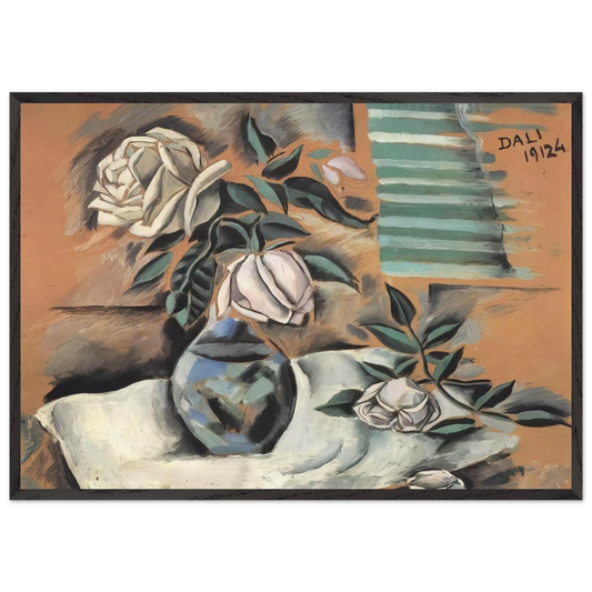 BOUQUET L IMPORTANT C EST LA ROSE - Salvador Dali Framed Art Print – Black Wooden Frame - Default Title - -Framed Art Print