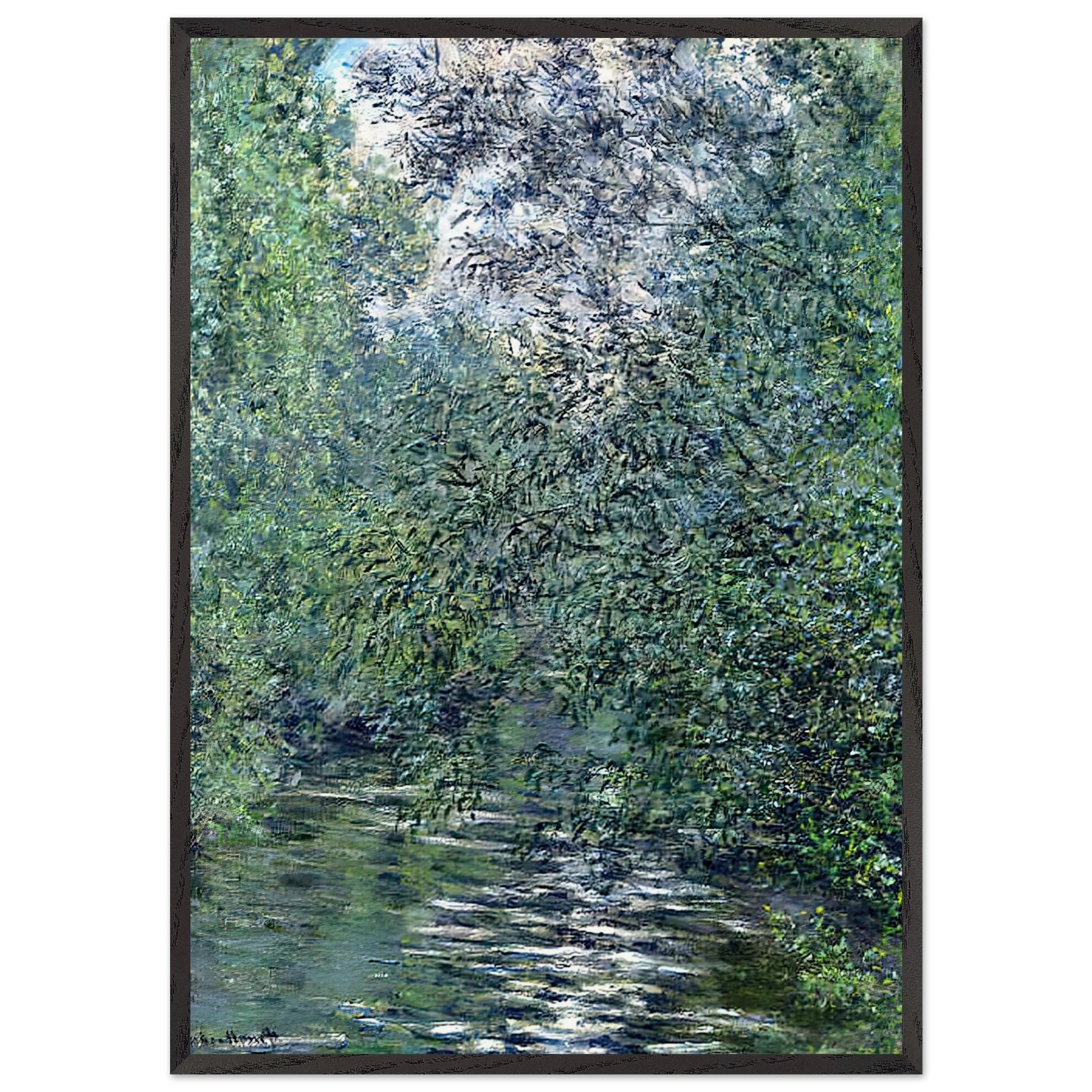 The Willows on the River - claude monet Framed Art Print – Black Wooden Frame - Default Title - -Framed Art Print