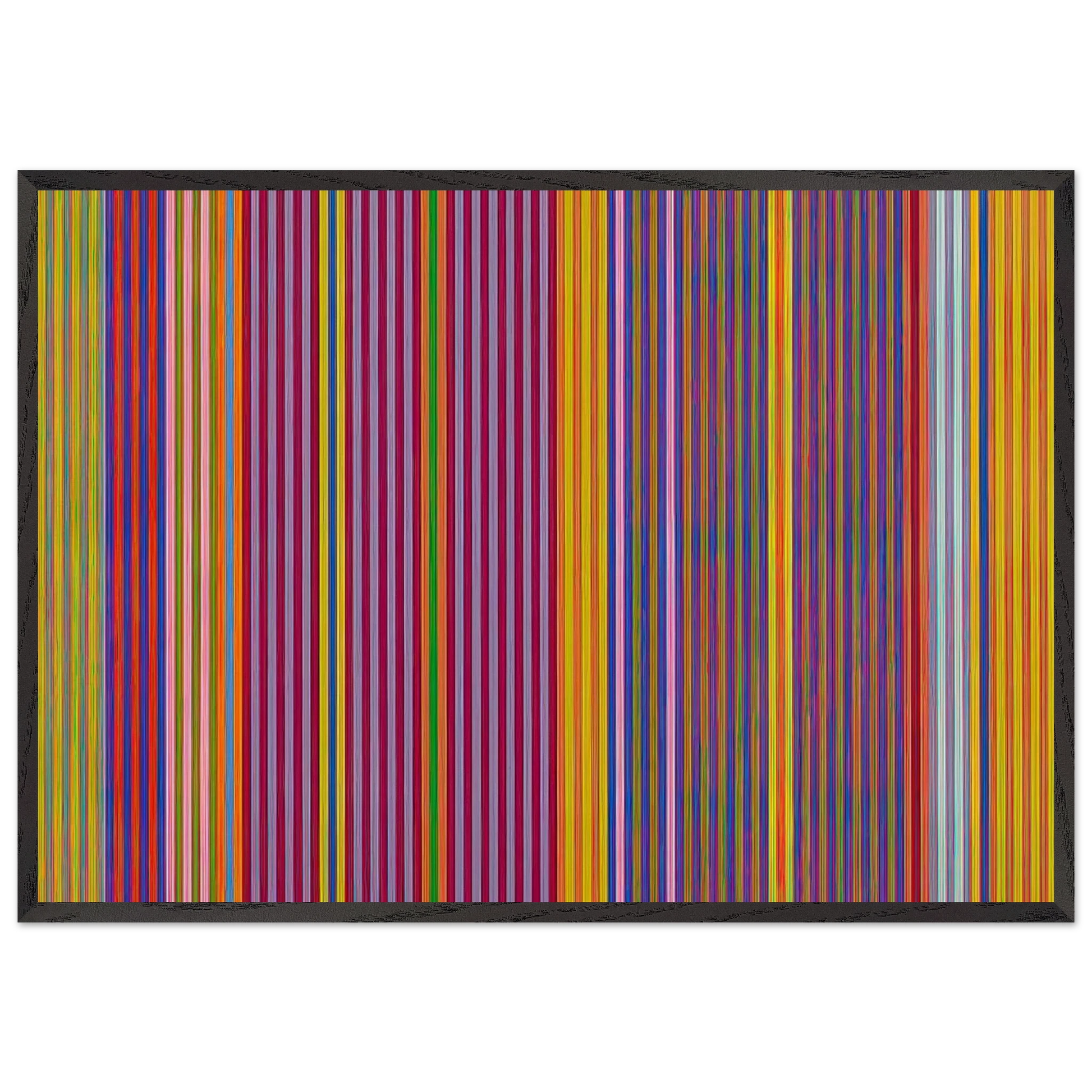 Tarzan Series I - 1969 - Gene Davis Framed Art Print – Black Wooden Frame - Default Title - -Framed Art Print