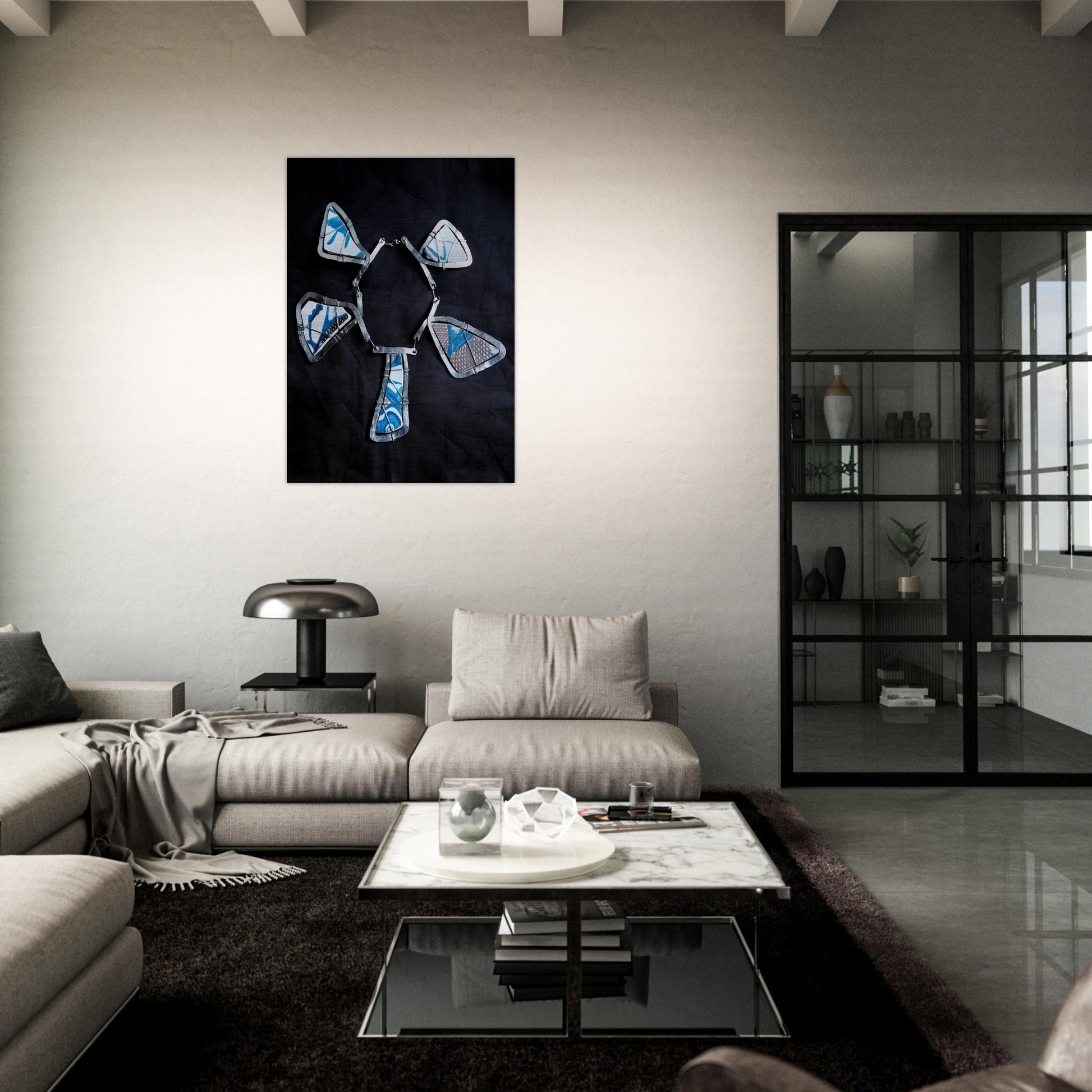 CAGED CROCKERY 1945 - Alexander Calder Brushed Aluminum Print - 70x100 cm / 28x40 inches | Alexander Calder Aluminum Print | Alexander Calder Prints