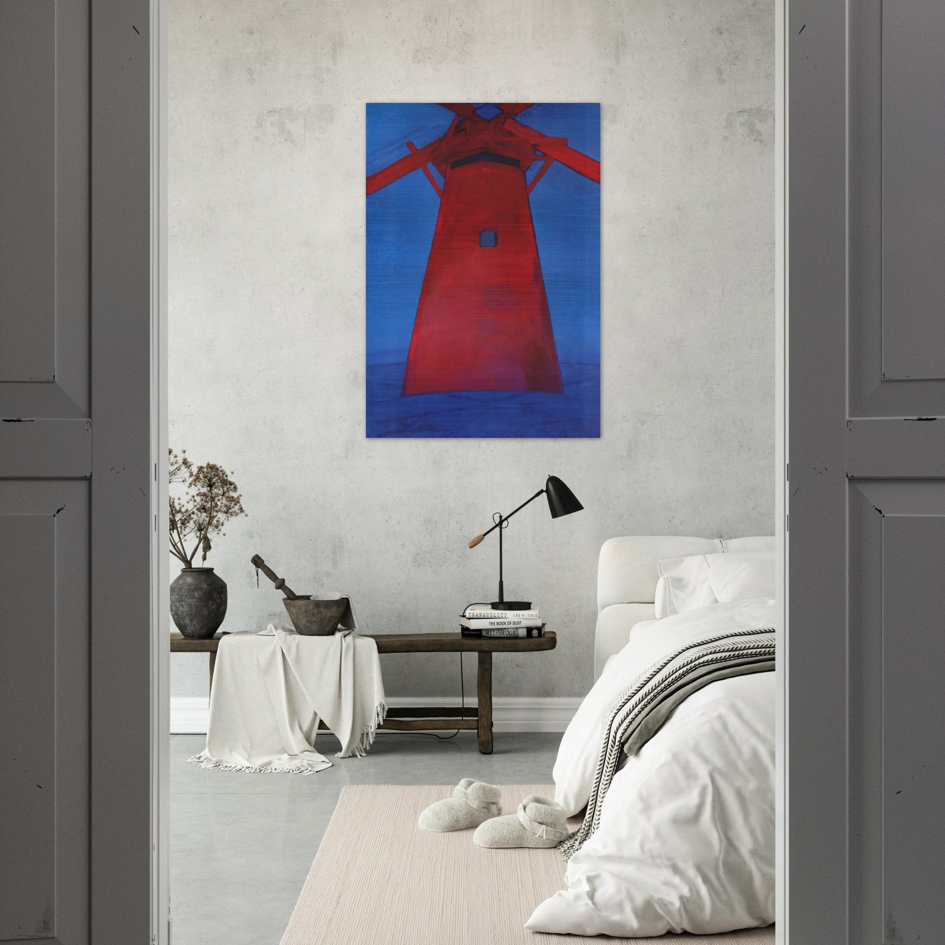 The Red Mill - Piet Mondrian Brushed Aluminum Print - 70x100 cm / 28x40 inches | Piet Mondrian Aluminum Print | Piet Mondrian Prints